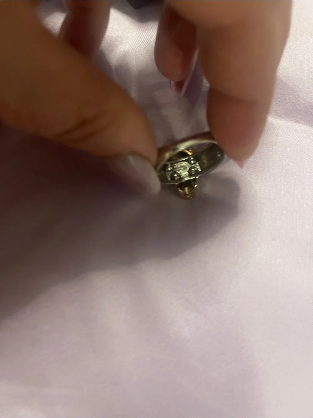 New Men’s Copper & Silver toned Skull Ring -size 11
